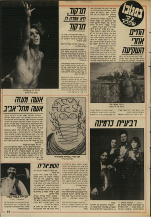 העולם הזה - גליון 2644 - 4 במאי 1988 - עמוד 33 | החיים אחר השקיעה אחרי הימים הטובים של׳ רפי נלסון, חוגגים האילתים אצל ג׳קסון. ואילתי אחד אמר לי :״המלך מת, יחי המלח״ כי בחוף של ג׳קסון, שבין טאבה לבין חוף־
