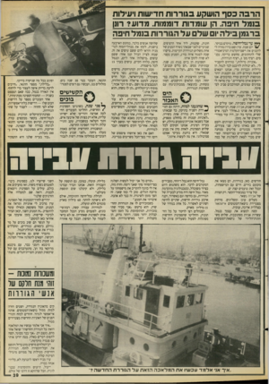 העולם הזה - גליון 2658 - 10 באוגוסט 1988 - עמוד 39 | הרבה כסף הושקע בגוררות חדישות ויעילות סמל חיפה. הן עומדות דוממות. מדו ע? רוו! ברגמן בילה ׳ 01 שלם על הגוררות סמל חיפה ער נמל־חיפה. מוקדם בבוקר. \4/יום שבת.