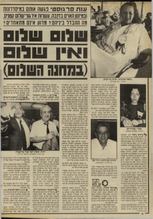 העולם הזה - גליון 2664 - 19 בספטמבר 1988 - עמוד 8 | ענת סרגוסט נגשה אותם במיסדווגות ובמיונוו האו״ם בזנבה. עשווח איוגוני־שרום קטנים. מה ההבוד ביניהם? 8דוע אינם מתאחדים 1 ש לו םשל01 1*1^1סולום ,הלאה הכיבוש״ :ארנה