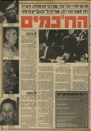 העולם הזה - גליון 2685 - 15 בפברואר 1989 - עמוד 11 | מההם ומדו הנר צבו/שום דבואינו מפתיע. אישרא למד משהווצא־דונן. שר ה ליבובי^ מרווחת בני בגין דוקטור לניאולתיה לכן, באופן גס וכללי, נלקח בחשבון סופי רק התואר הגבוה
