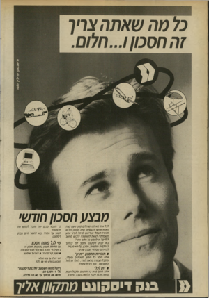העולם הזה - גליון 2696 - 3 במאי 1989 - עמוד 18 | כל מהשאתה צריך ז ה חסכון...1חלום. מבצע חסכון חודש1 לכל אחד מאית ט יש חלום קטן, שקם קצת מאמץ אפשר להנשימו. אתה מתכנן לרכוש מכשיר חשמל• או ריהוט לבית? לקרוך ארוק