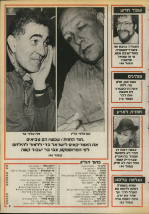 העולם הזה - גליון 2720 - 17 באוקטובר 1989 - עמוד 3 | אבא אבן, חלק שני: למה מיפלגת־העבודה לא תעשה שום דבר (עמוד )18 עכשיו דפנה דן כ בר לא מחפשת תפקיד בתיאטרון. שערורייה קטנה בכל זאת לא תזיק. (עמוד )34 נעלמה ב ל