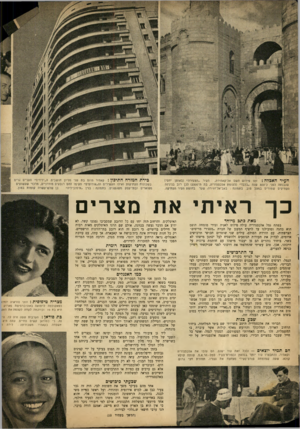 העולם הזה - גליון 671 - 31 באוגוסט 1950 - עמוד 12 | העיר האכלה: זהו פירוש השם אל־קאהירה, העיר ״הצעידה׳׳ (באופן יחסי) שנבנתה לפני כ־ססג שנה ״בלבד״ (לעומת אלכסנדריה, בת ת־ )2300 לכן רוב בנינינה העתיקים שמורים במצב