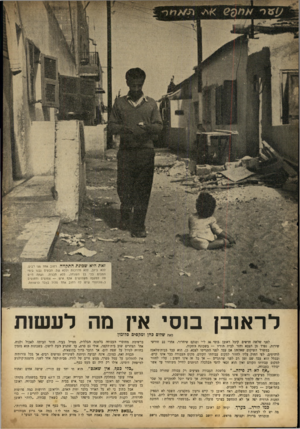 העולם הזה - גליון 681 - 16 בנובמבר 1950 - עמוד 4 | זאת היא שכונת התקויה. רחוב אחד מני רבים. ללא ביוב, ללא מדרכות וללא שם. הבתים נבנו בימי ועתה חיים המנדט בלי כל השגחה, ללא תכנית. פה למעלה משלושים אלף איש —