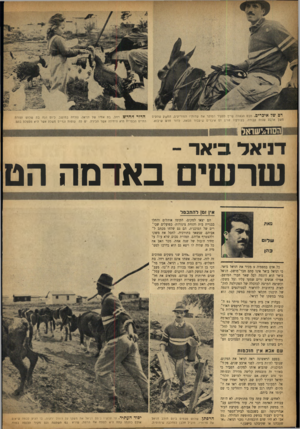 העולם הזה - גליון 860 - 15 באפריל 1954 - עמוד 18 | ד 0של איברים. מבט הנאווה שייך לצעיר הסוקר את שדותיו המוריקים, המ שק שהקיס משך ארבע שנות עבודה. בעורקיו זורם דם איכרים שיעבור הלאה, לדור חדש שיבוא. המי החיש.