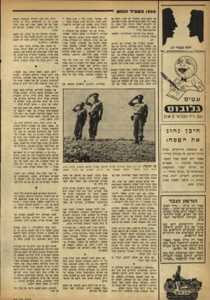 העולם הזה - גליון 913 - 12 באפריל 1955 - עמוד 8 | 1 9 0 0ב שביל הנחש אני מקנא בהם, משתדל לא לפגר, תופס את עצמי מדי פעם שנים־שלושה צעדים אחריהם, רץ להשיגם, מבלי לדרוך בכל הכף• כל אבן היא אויב פוטנציאלי, שיש