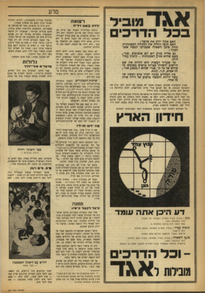 העולם הזה - גליון 919 - 25 במאי 1955 - עמוד 18 | מדע מוביל בכל הדרכים האם אתה יודע את ארצך ז האם תובל לזהות את הנקודה המסתתרת תחת סימן השאלה שכמרבז המפה אשר לפניך? גם אליה מגיע יום יום אוטובוס ״אגד״, בשם שהוא