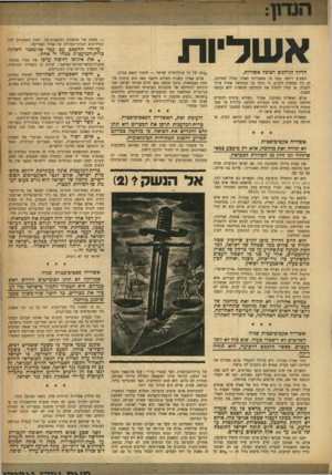 העולם הזה - גליון 942 - 3 בנובמבר 1955 - עמוד 3 | אשליות הדרן• לגיהנום רצופה אשליות. השבוע ריחפו כמה מן האשליות האלה בחלל המדינה. הן היו נערמות לרבים, כי הקלו על ההחלטה שהיה צורך לקבלה, או עזרו לדחות את ההכרעה